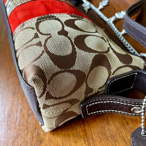 Vintage Coach Demi Baguette Baguette Bag Python & Suede Y2K Made in Turkey - Picture 5 of 13